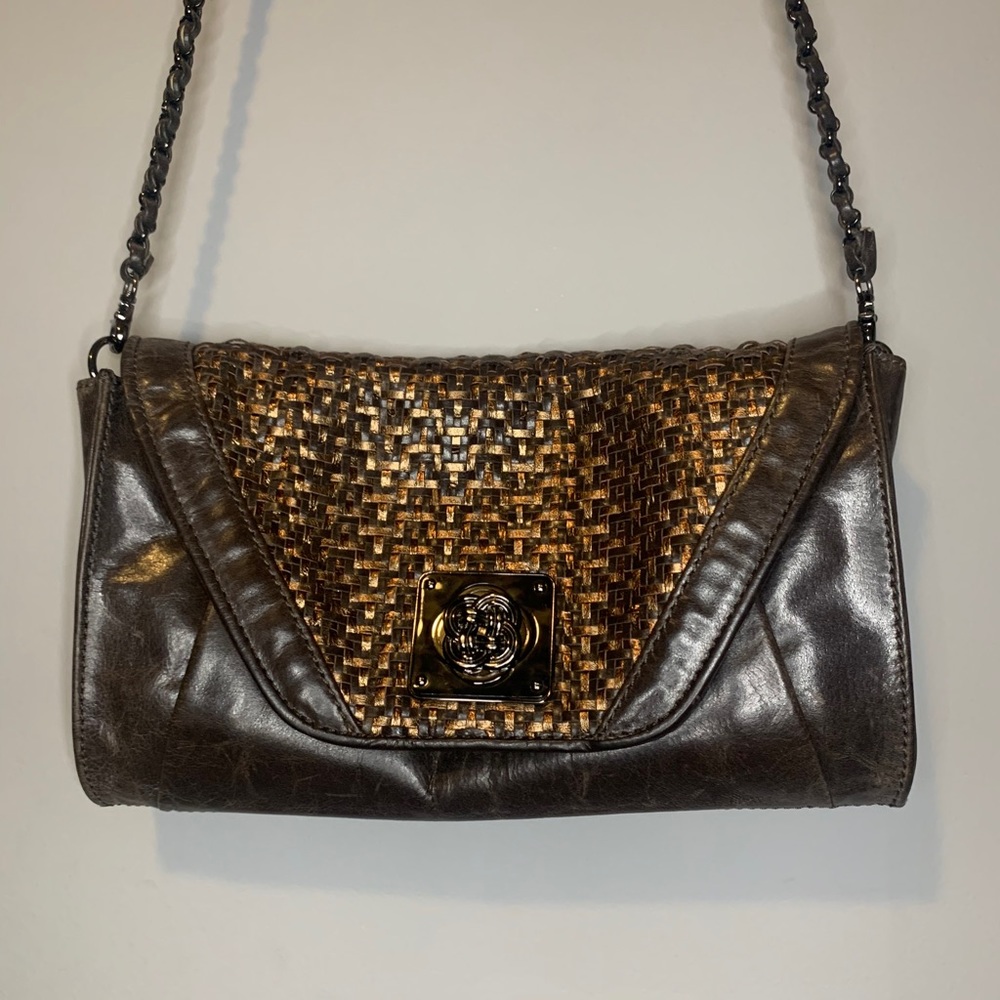 3/$25 - Elliot Lucca distressed leather clutch